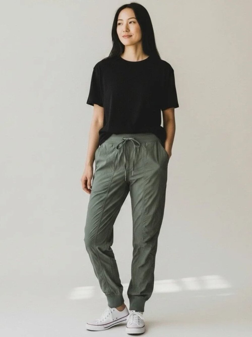 New lululemon athletica dance studio high rise striped relaxed fit jogger pants - Picture 1 of 13